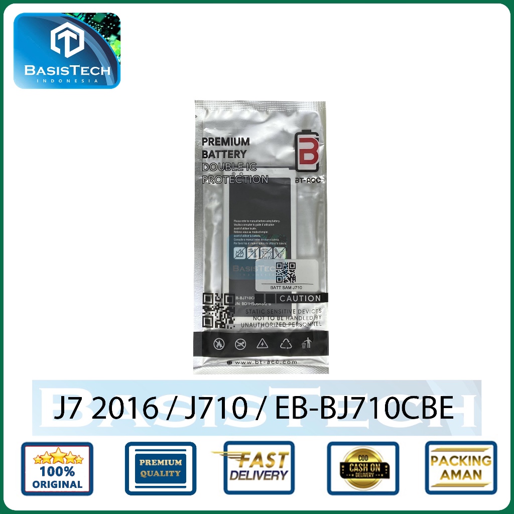 BATERAI SAMSUNG J7 2016 J710 EB-BJ710CBE BT-ACC BASISTECH DOUBLE IC POWER PROTECTION