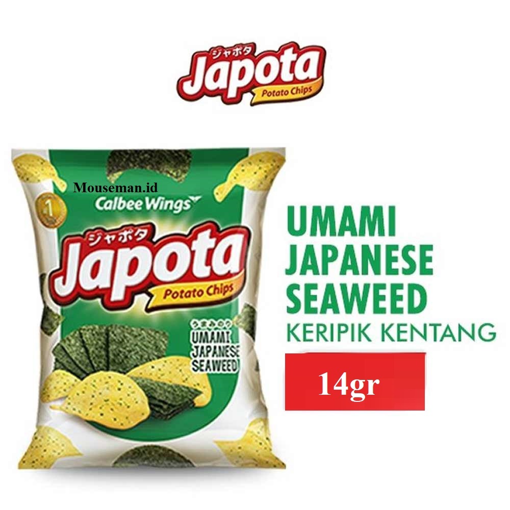 

Japota Potato Chips Keripik Kentang FLAVOR RASA UMAMI JAPANESE SEAWEED 14gr