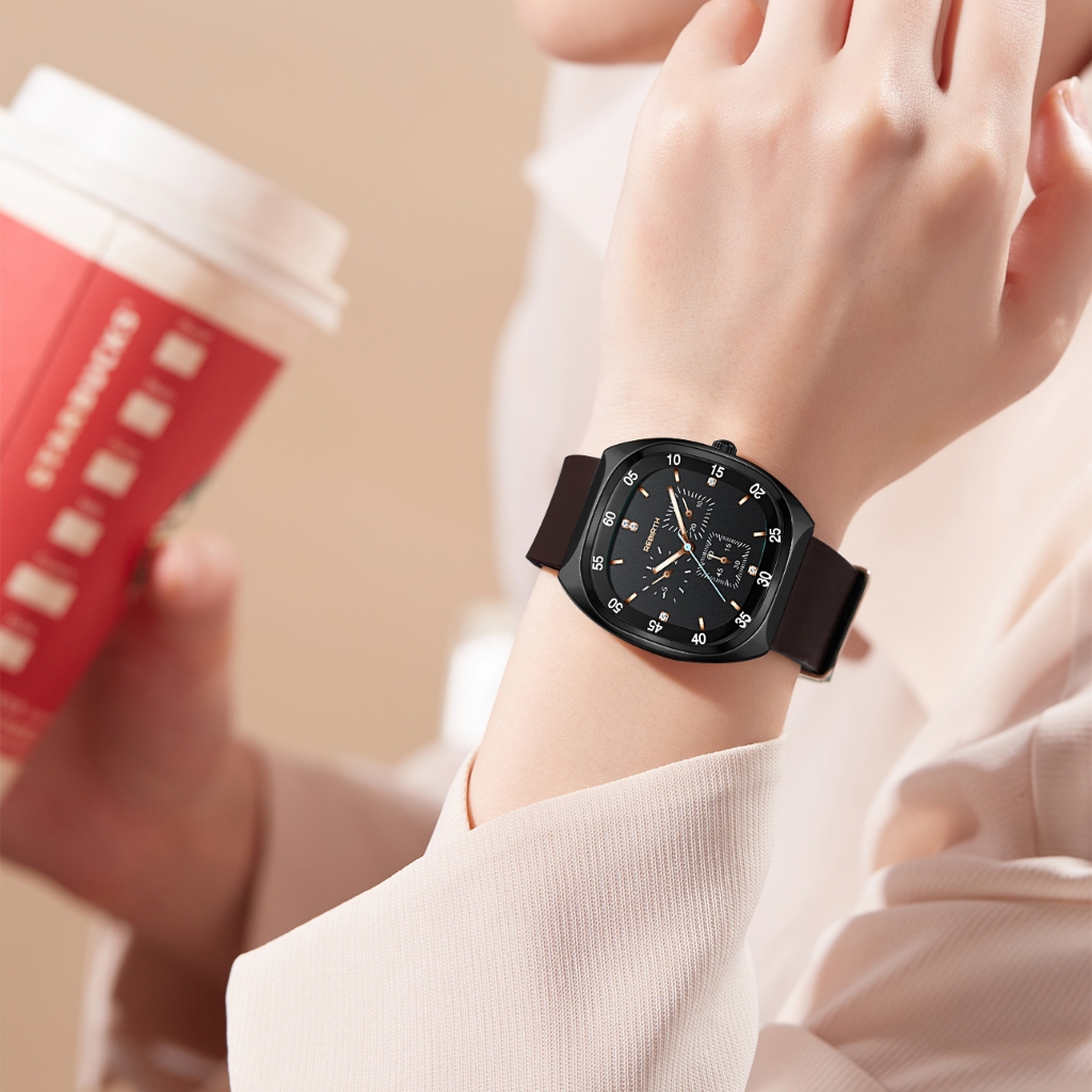 REBIRTH Jam Tangan Wanita Anti Air Original Kasual Mode Tali Silikon Jam Tangan Cewek Korea-7