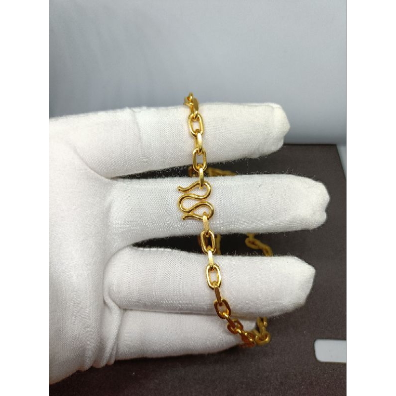 Kalung Rantai Perak Lapis Emas 24K