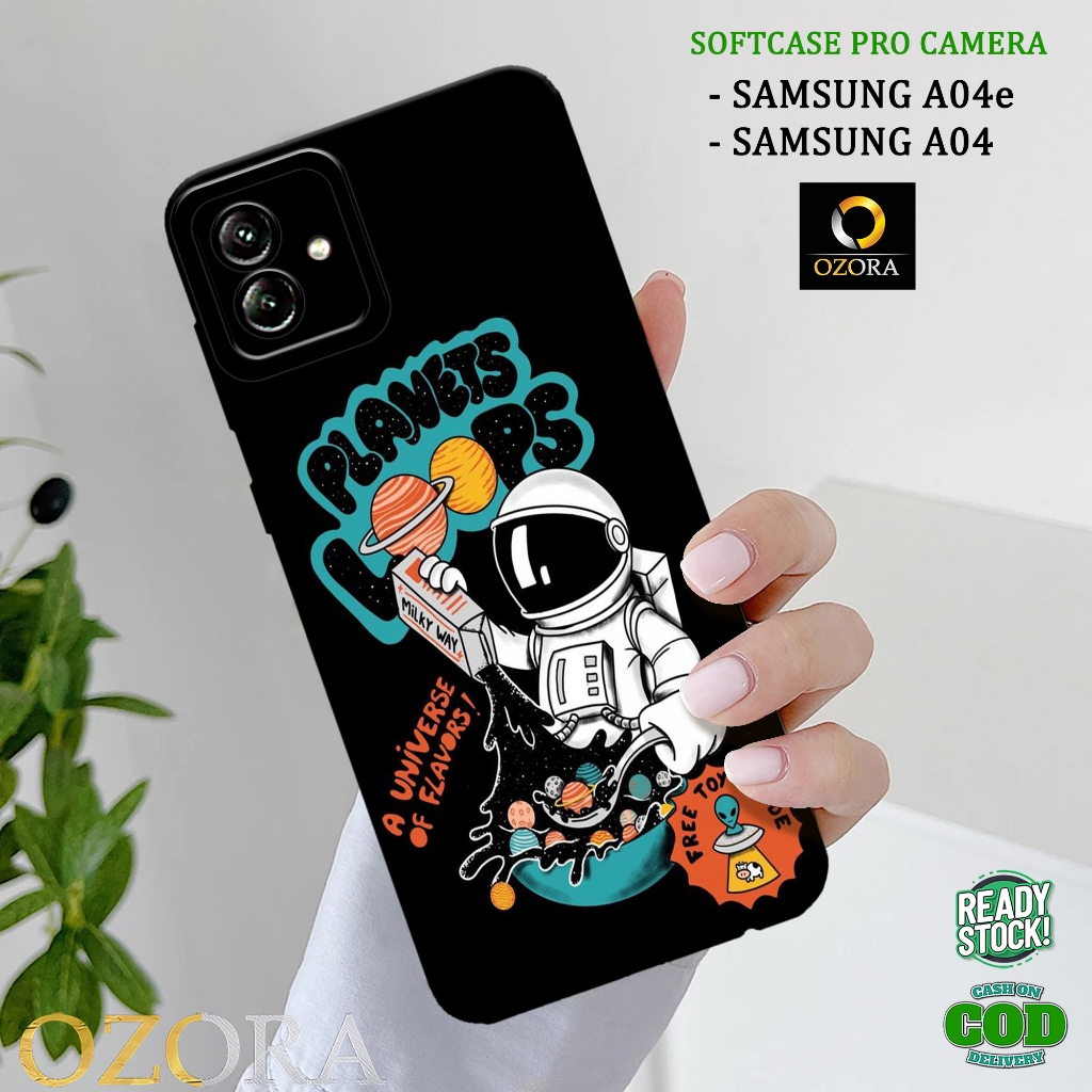 OZORA - Case Samsung Galaxy A04e / A04 Terbaru - Fashion Case Astronot - Casing Hp Samsung A04e / A0