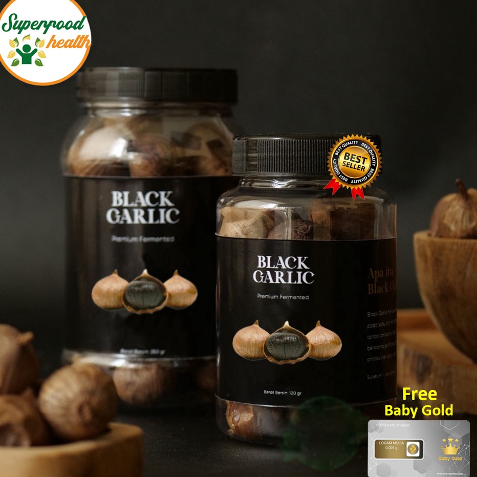 

[KODE CB0RY] [ORI] Black Garlic/Bawang Hitam Tunggal 250 Gram Free Emas Mini Premium Quality