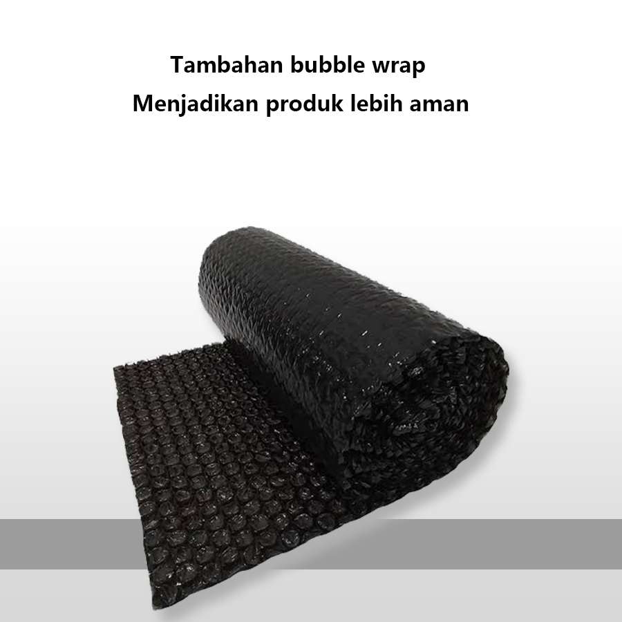 

Tambahan packing bubble film agar produk lebih aman