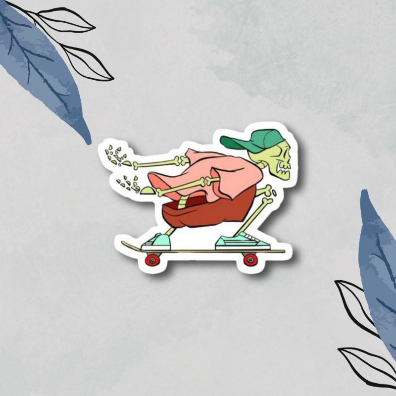 

STIKER AESTHETIC | STIKER BRAND | STIKER SKELETON Bahan Vinyl High Quality Laminasi Glossy Anti Gores