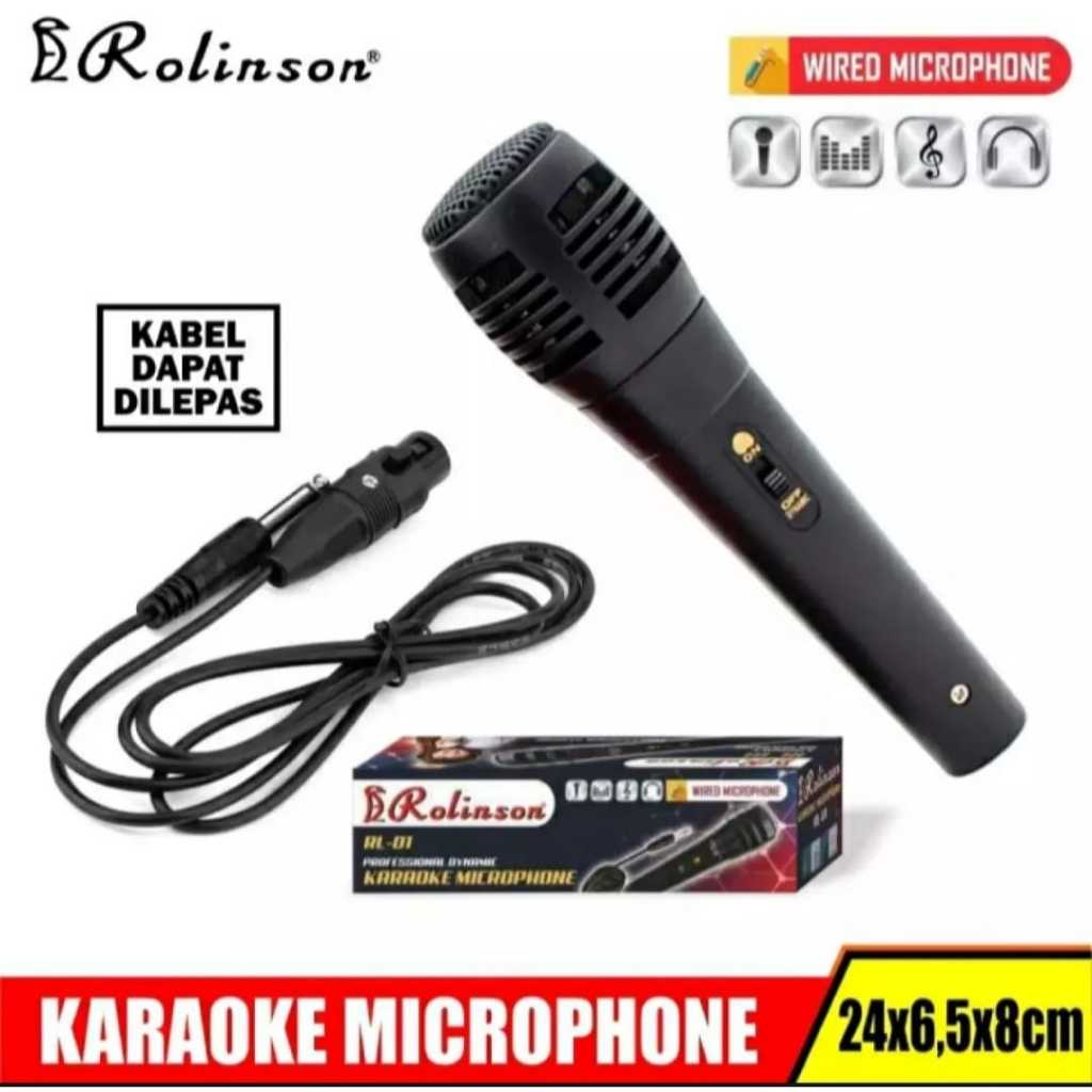 Mix Kabel Rolinson RL-01/RL 01 Microphone Karaoke Mix Kabel Rolinson