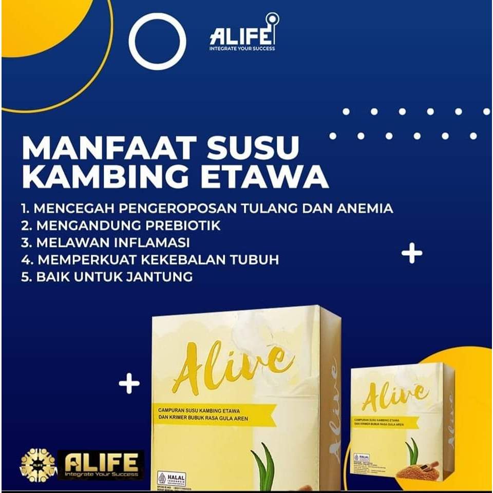 

SUSU KAMBING ETAWAKU FOR FAMILY DARI ALIVE PER BOX ISI 10 SACHET ASLI