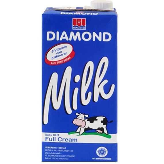 

B44ru DIAMOND MILK UHT FULL CREAM 1 LITER - SUSU Banyak Dicari