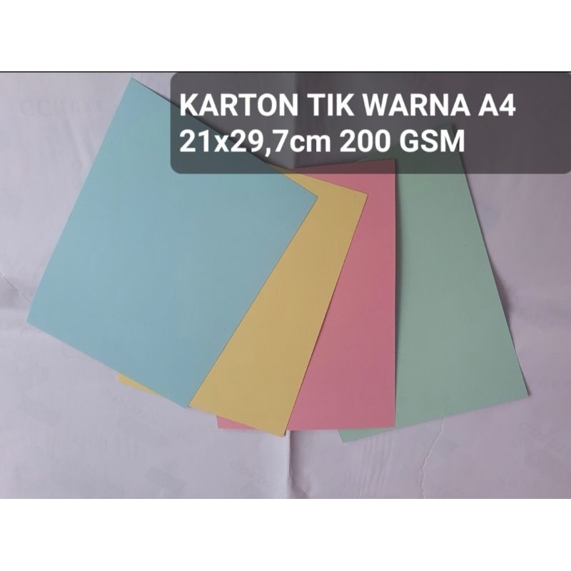 

Karton Kertas Tik Warna 200gsm Ukuran A4 kertas gambar karton manila undangan greeting card