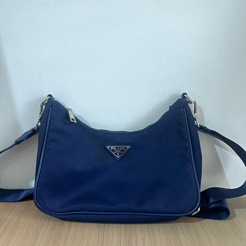 [Preloved] Tas Prada Nylon 2000 Biru Mirror Quality