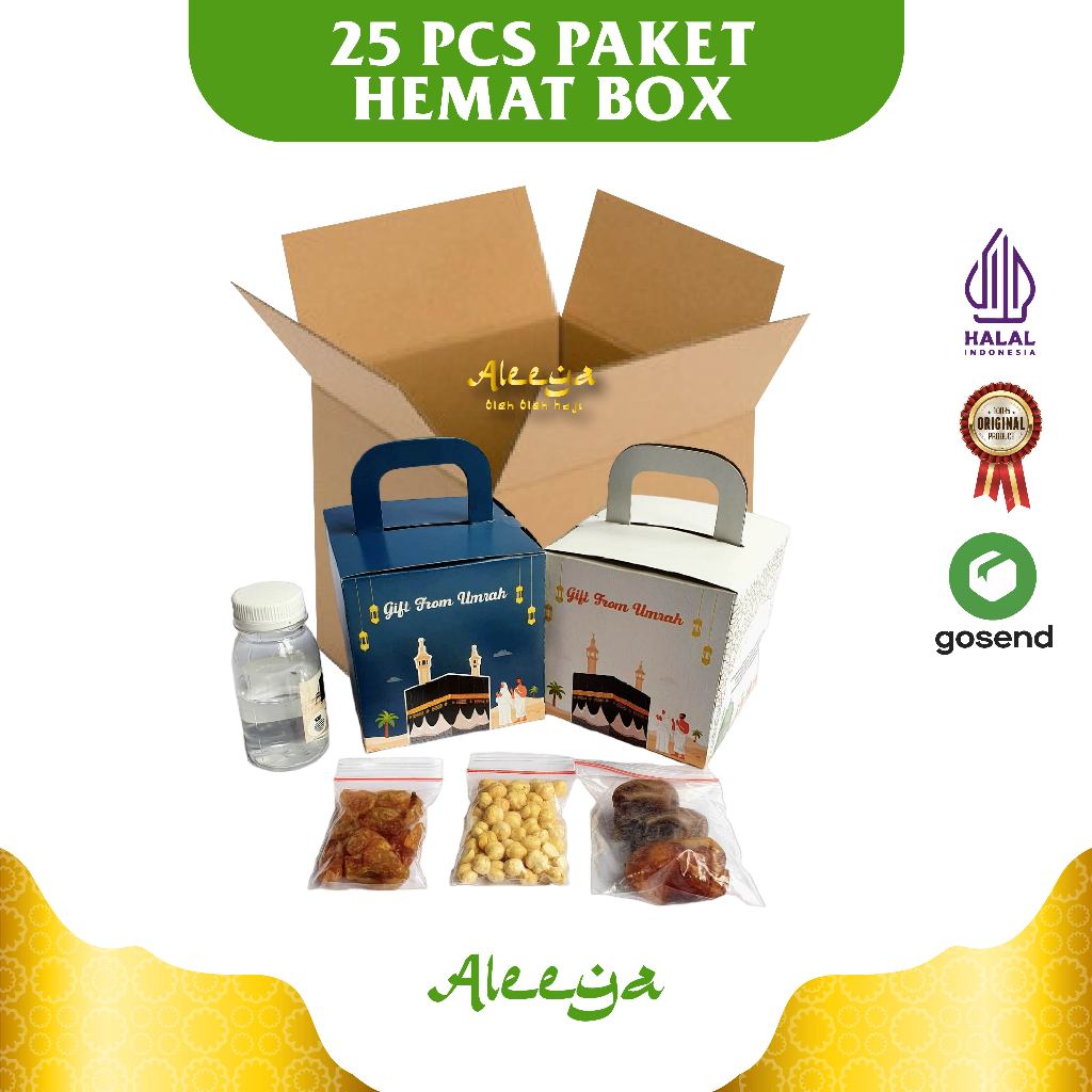 

Paket HEMAT Oleh Oleh Haji dan Umroh Dus Box per 25 pcs