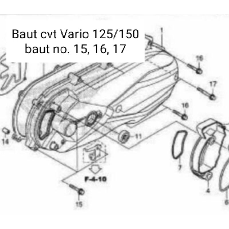 Baut cvt Vario 125/150