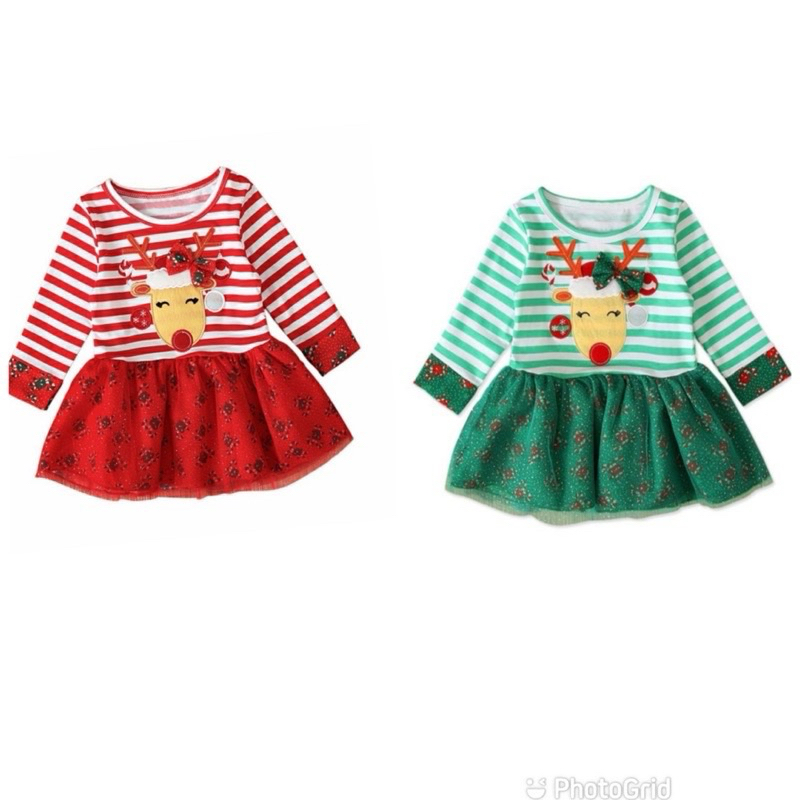 DRESS NATAL MODEL TUTU | CHRISTMAS DRESS | RAINDEER
