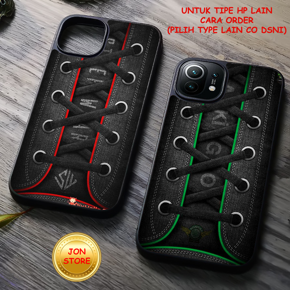 JON-STORE ( FF 27 ) Casing/Case Sofcase Hardcase Glossy/kilau Motif Tali Sepatu Unik Untuk Samsung A
