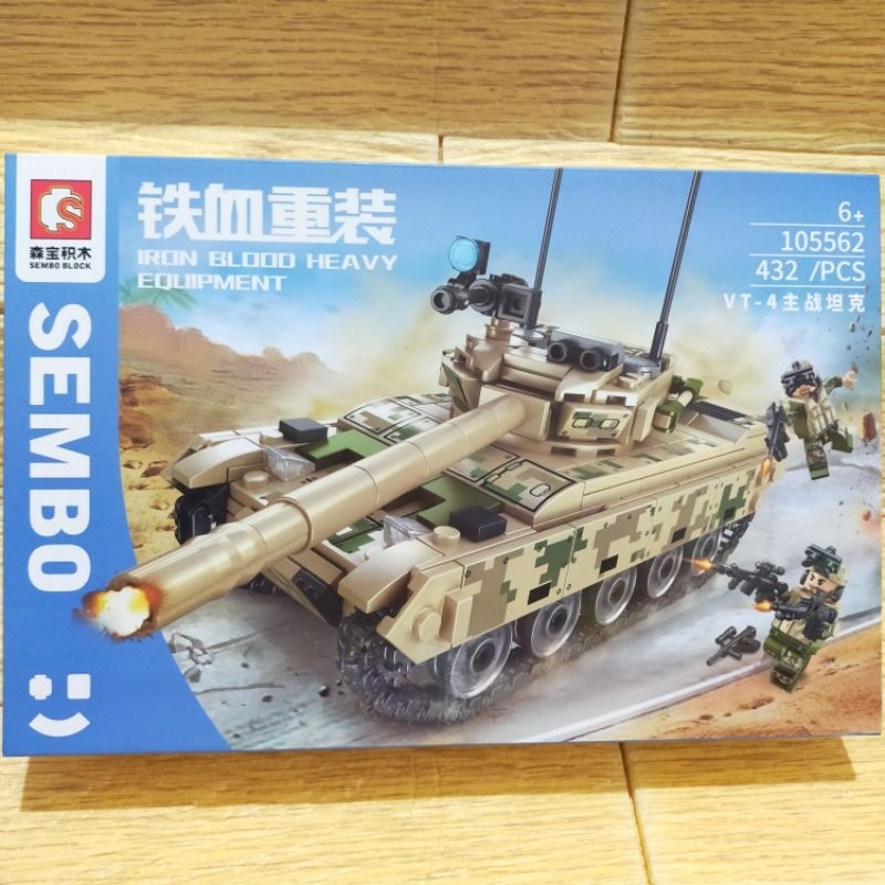 mainan balok susun edukatif Brick Sembo Block Army 105562 Swat Tank Iron Blood Heavy Equipment brick