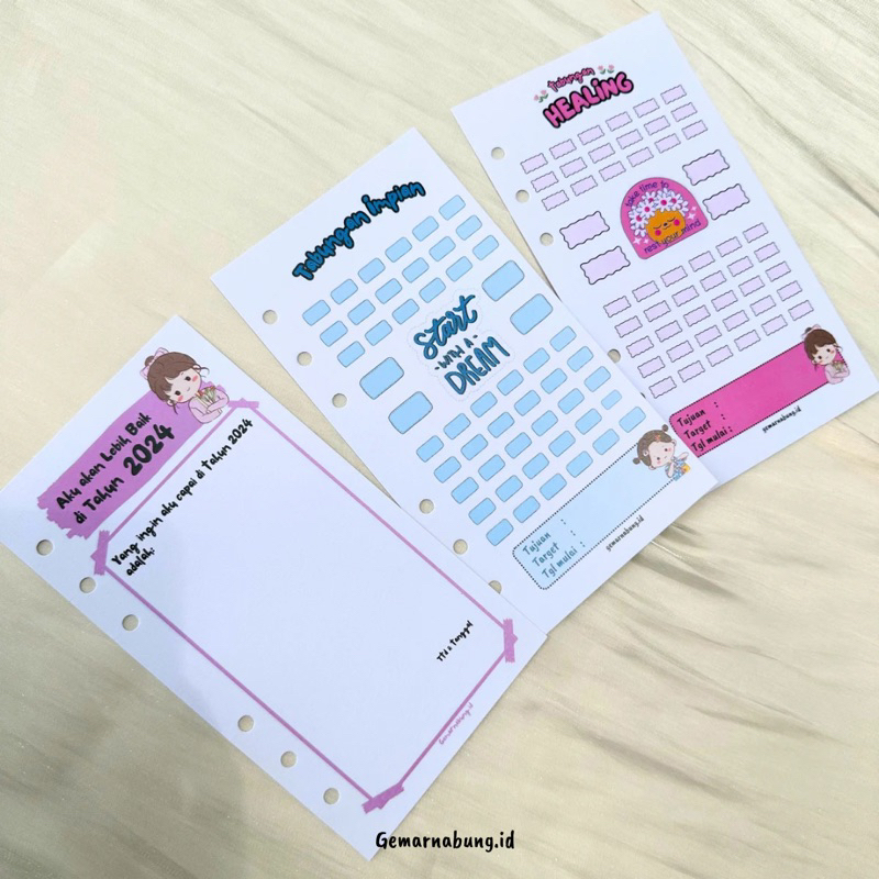 

Paket Binder Keuangan Lengkap A6, Binder Nabung kalender setahun set lengkap