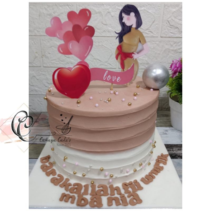 

Pregnancy Cake / Kue Ulang Tahun Ibu Hamil / Pregnant Birthday Cake