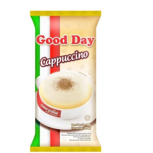 

[✴H3➢] GOOD DAY CAPUCCINO KOPI INSTANT RENCENG 10 SACHET [136]