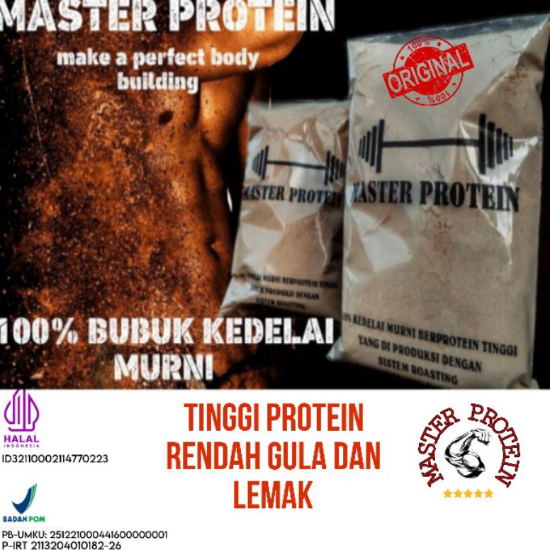 

Terlaku.❊ master protein bubuk kedelai,susu kedelai,rendah lemak dan gula 1kg Baru ╭(