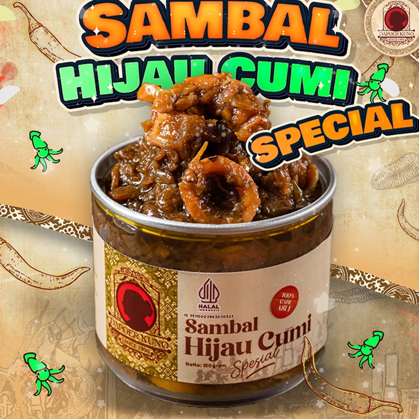 

B@ru Dapoer Kuno - Sambal Hijau Cumi Spesial 150gr Product Impor