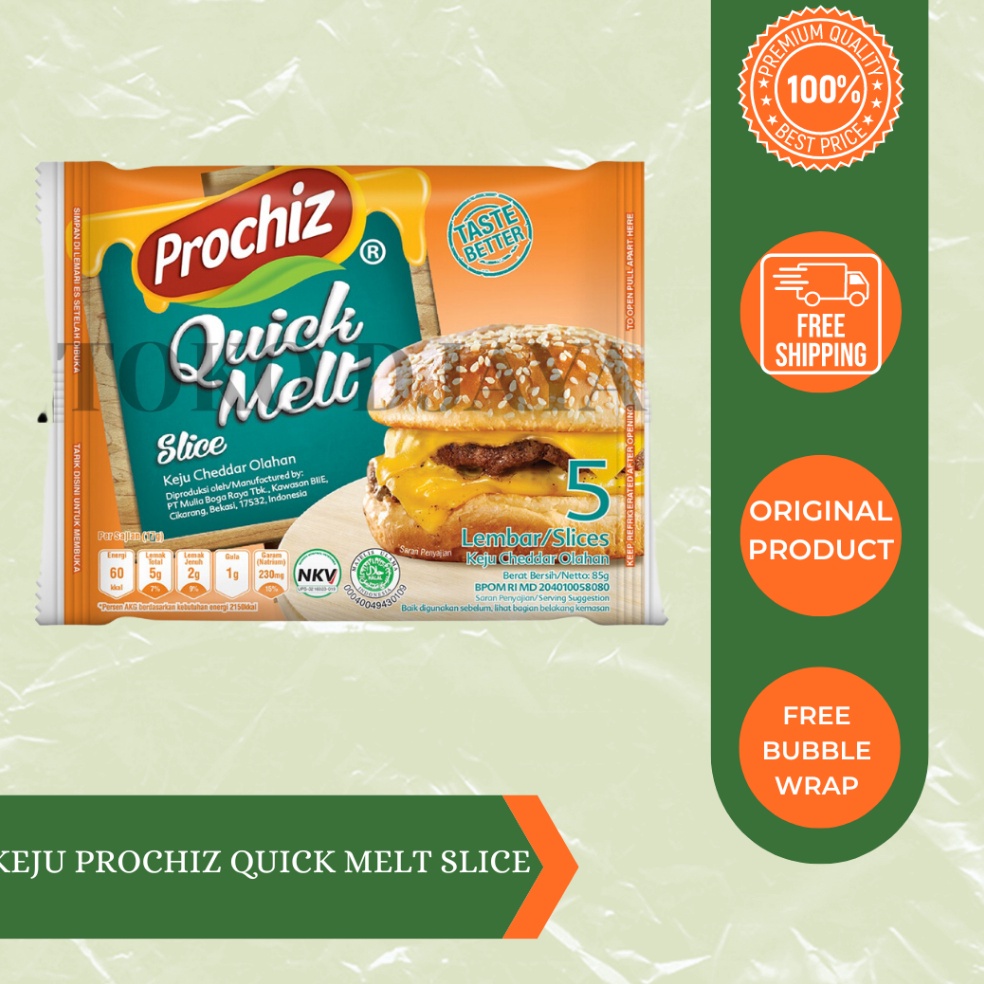 

[✪F7&] Keju Prochiz Quick Melt Slice 5's Cheddar Olahan 85g [226]