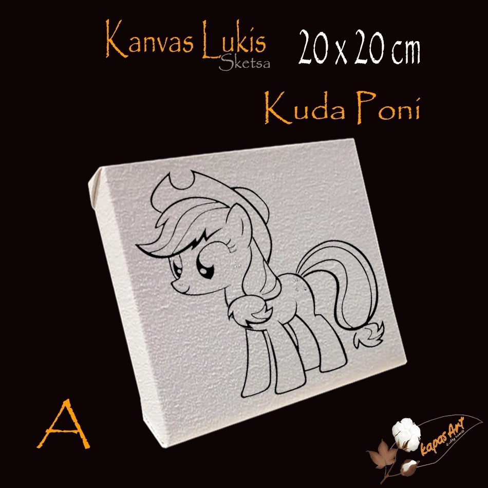 

[❇N36&] Kanvas Lukis Sketsa Kuda Poni 20x20 Siap Pakai [118]