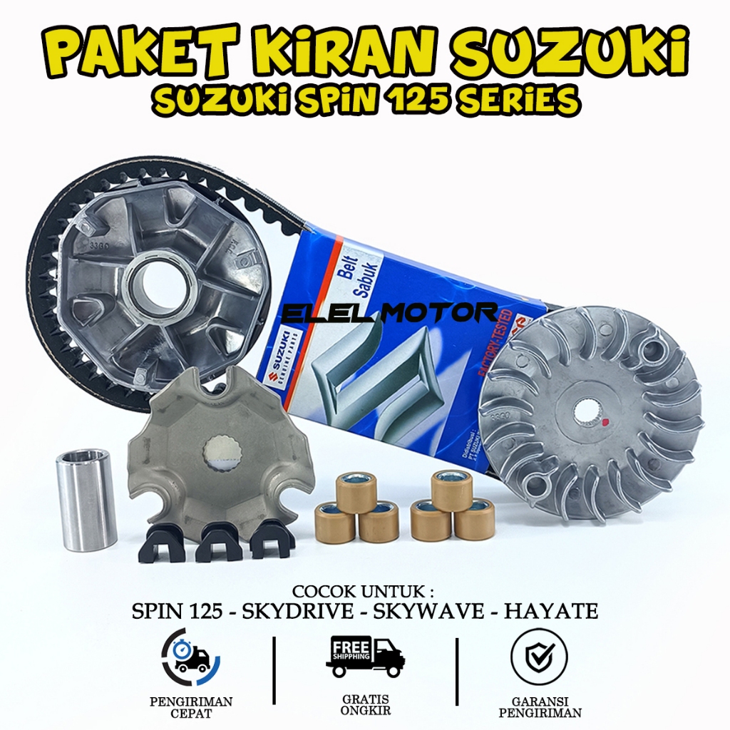 Paket kirian rumah roller vanbelt v belt Suzuki Skywave Skydrive Spin Hayate 125