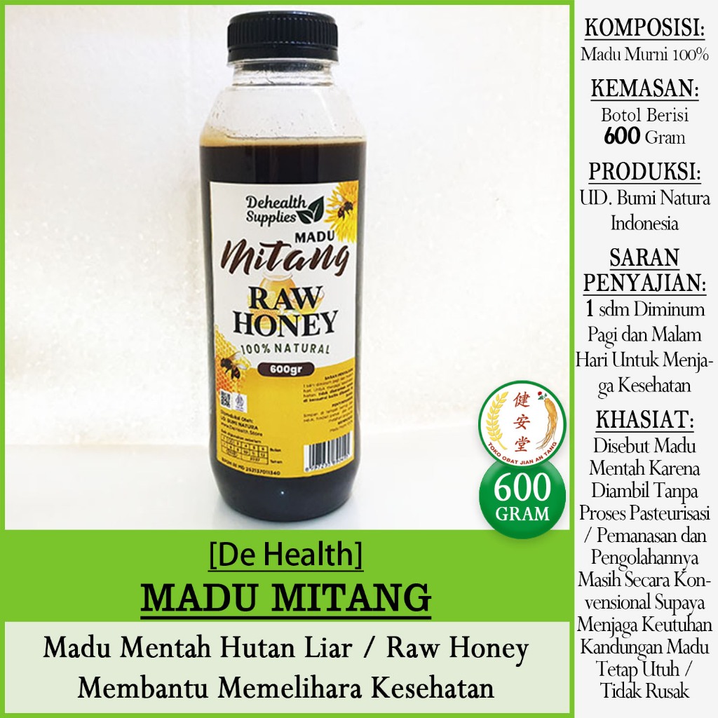 

[DeHealth] MADU MITANG [Madu Hutan Liar-Raw Honey-野蜂蜜] 600gram