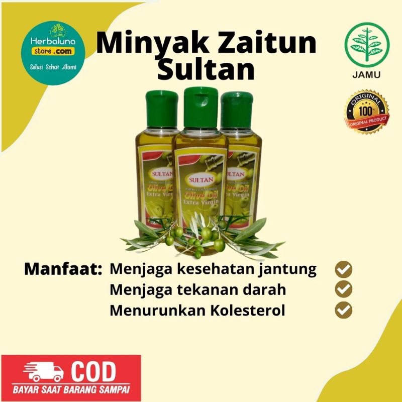 

Minyak zaitun Sultan Extra virgin 100% 60ml