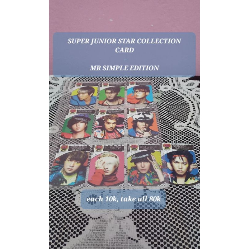 SUPER JUNIOR MR SIMPLE STAR COLLECTION CARD