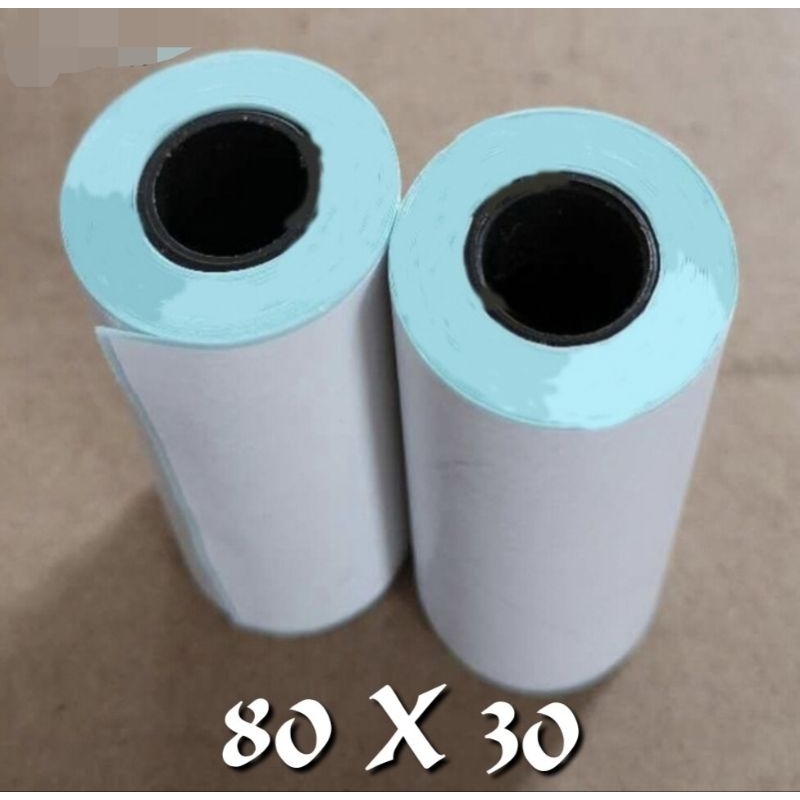 

Kertas thermal stiker 80mmx30mm kertas print resi