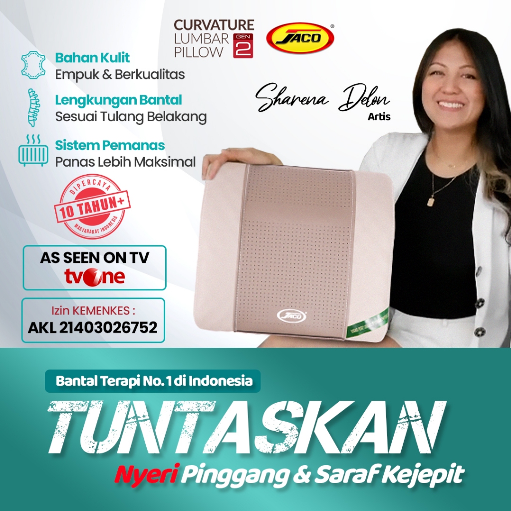 Terapi Nyeri Pinggang Saraf Kejepit Jaco Lumbar Pillow 100% Original