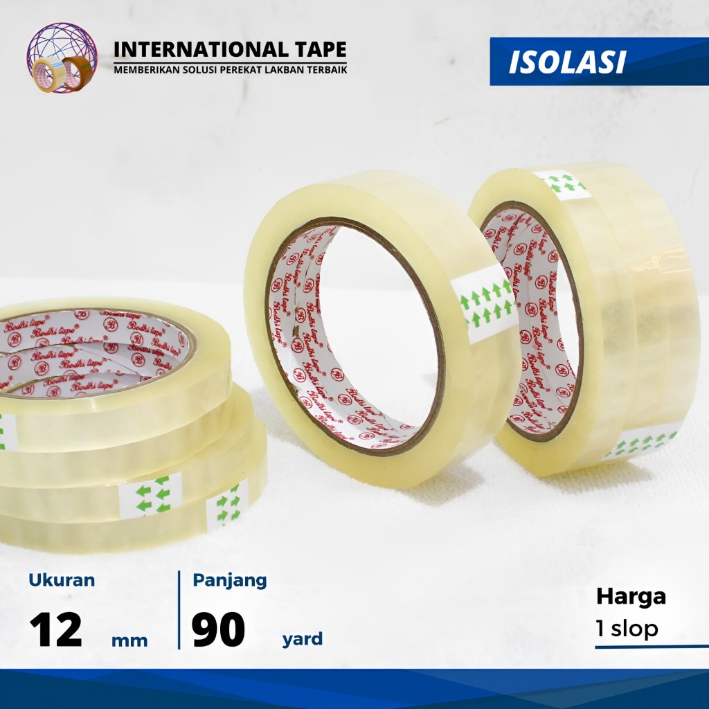 

ISOLASI BODHI TAPE" 12/24mm x 90 yard TAPE "PCS" MURAH