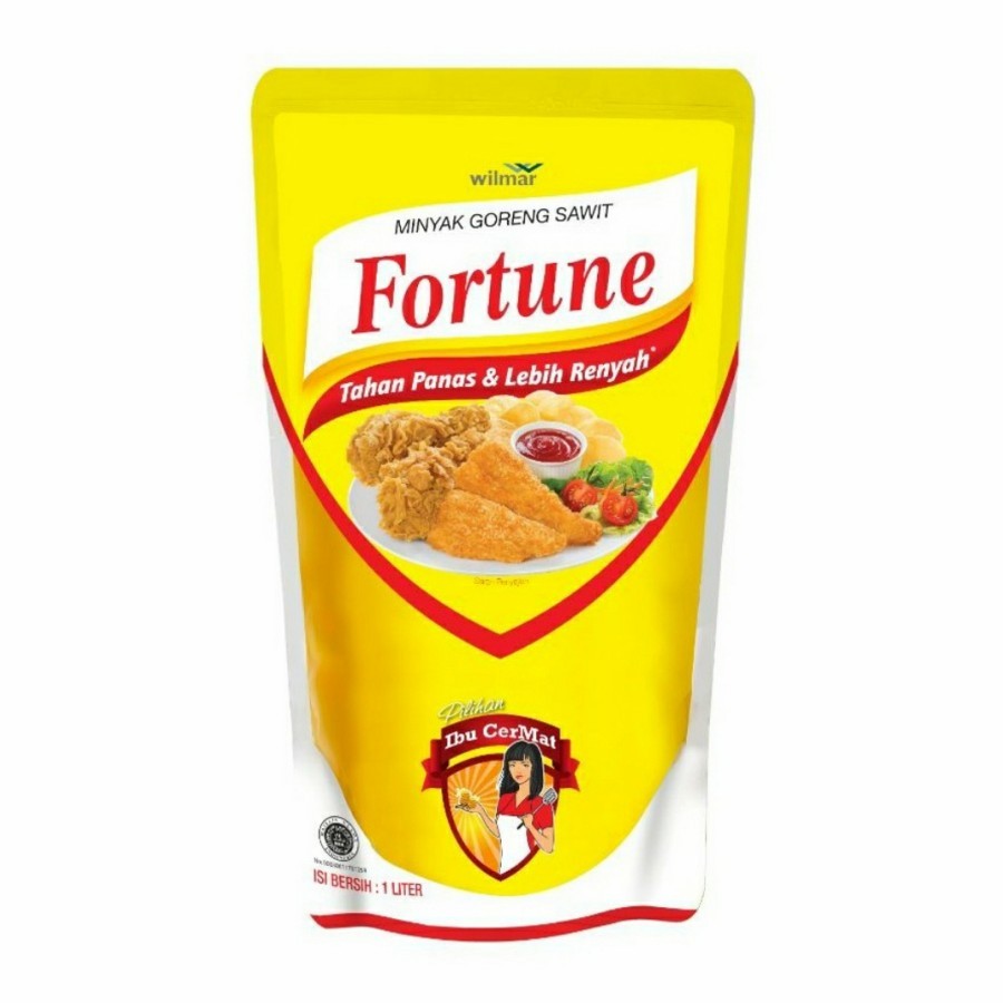 

MINYAK GORENG FORTUNE 1 LITER REFIL 1DUS/12pcs