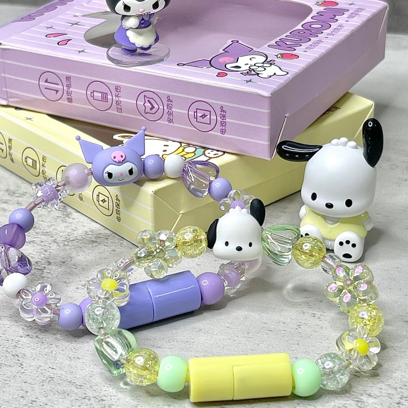 【2in1】Kabel Data Isi Gelang Type C/iPhone Usb Kabel Gelang Kurimo Pochacco Kabel Data & Gelang Girly