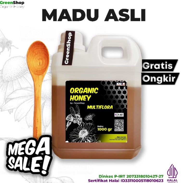 

[۩K79<] Madu Asli Multiflora Super 1kg Raw Honey Madu Murni - 100% Organic New_Product