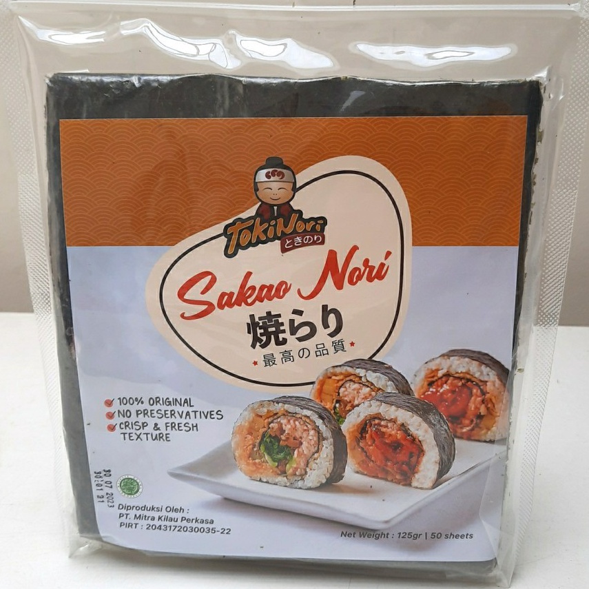 

[✂P1➢] SAKAO NORI SUSHI NORI 50 LEMBAR HALAL MUI - SEAWEED RUMPUT LAUT [164]
