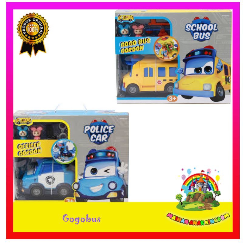 Gogo Bus Gordon School Bus Police Car Play With Multiple Accessories