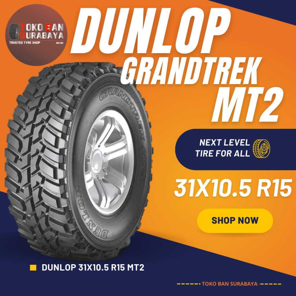 Ban Dunlop DL 31x10.5 R15 31/10.5/15 31x10.5R15 31/10.5 R15 31/10.5R15 31 10.5 105 R15 R 15 GRANDTREK MT2 MT 2
