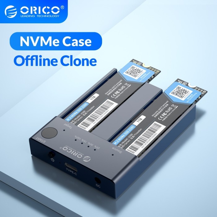 Orico M2P2-C3-C Nvme M.2 Ssd Duplicator Usb 3.1 Type C 10Gbps