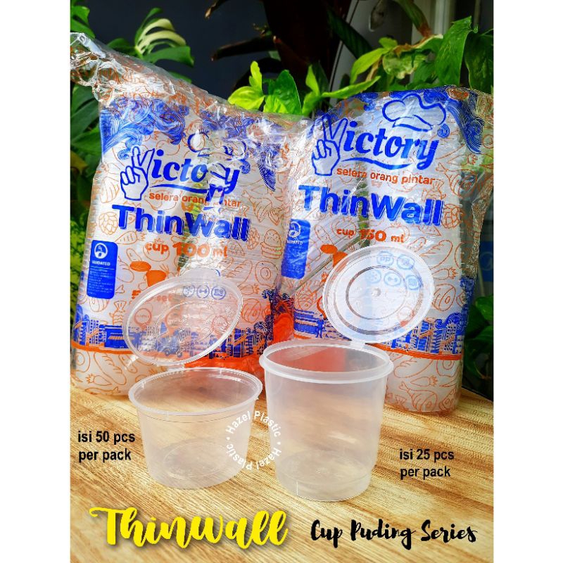 [isi 25 PCS] THINWALL CUP 150ML VICTORY / CUP JELLY PUDING / GELAS PUDING AGAR-AGAR