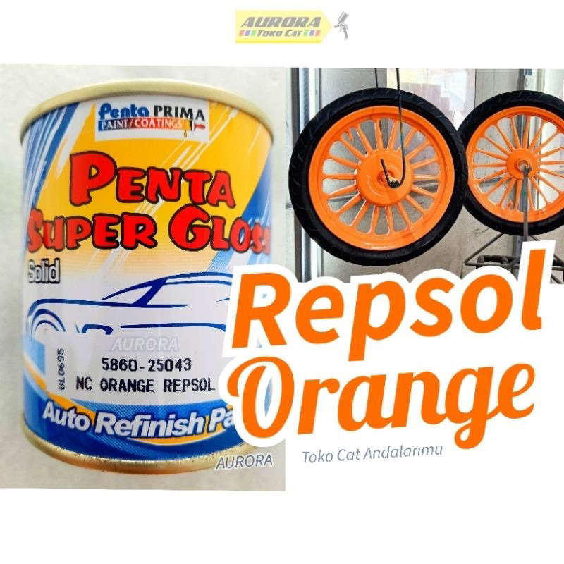 Cat Penta Repsol Orange 200ml | Super Gloss Oren Oranye Solid Mengkilap sepeda motor honda mobil spr