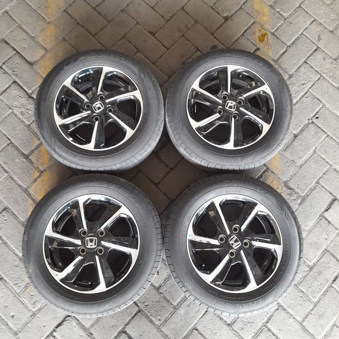 Velg OEM copotan BRIO Satya new R14 + BAN 175 65 R14 dunlop 2023