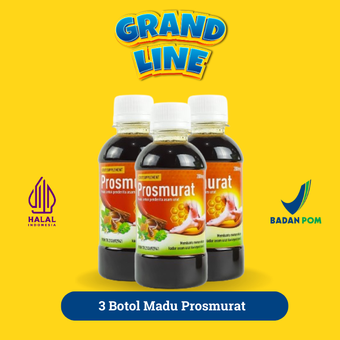 

Madu Prosmurat Obat Herbal Asam Urat Nyeri Sendi Otot Kaku Badan Pegal Original Halal BPOM - 3 Botol