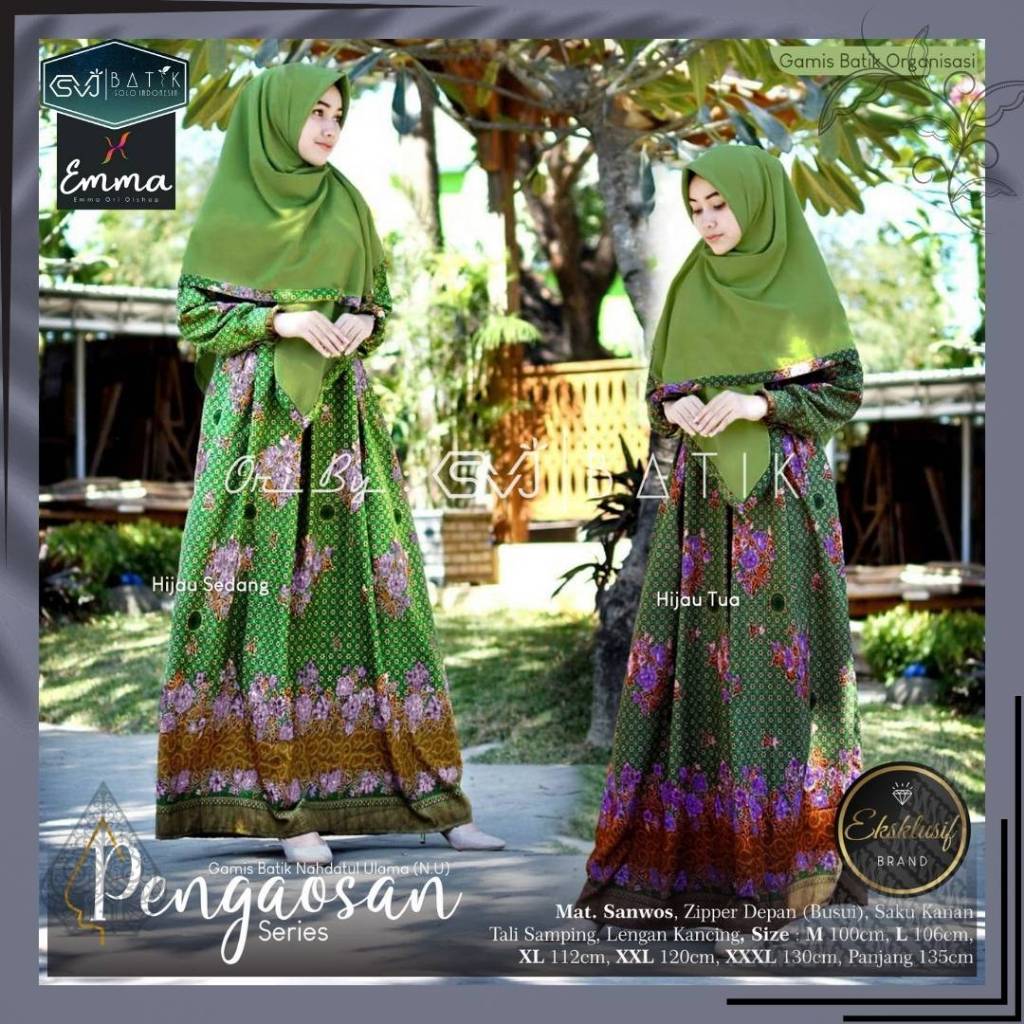 FREE JILBAB GAMIS MUSLIMAT NU PAKET SERAGAM PENGAJIAN SANWOS PREMIUM ORI SVJ BATIK
