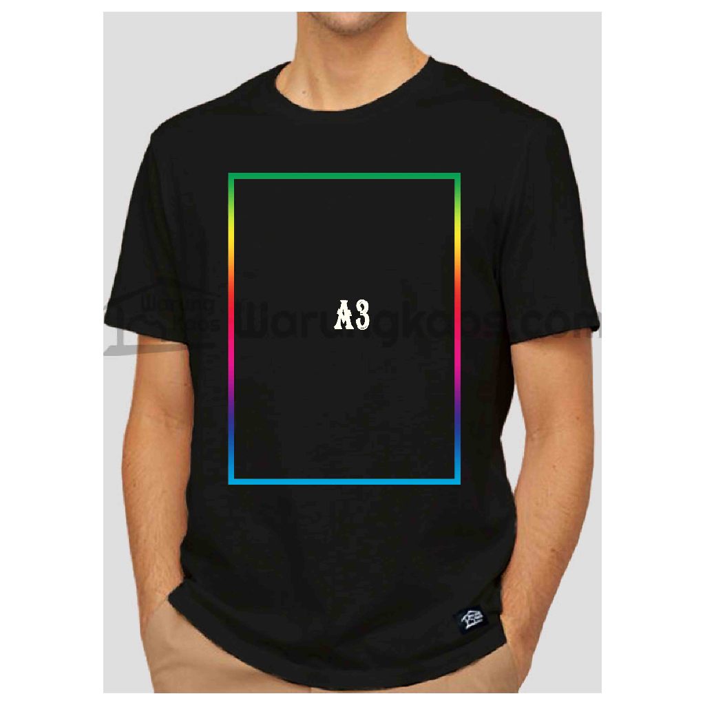 Kaos + sablon A3 / A4  custom