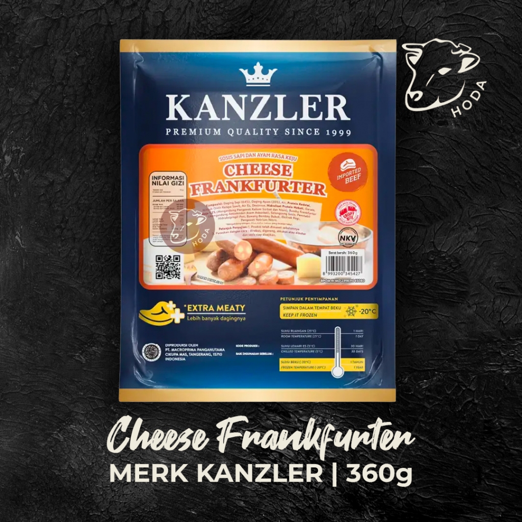 

Sosis Kanzler Cheese Frankfurter / Sosis Ayam Rasa Keju 360gr