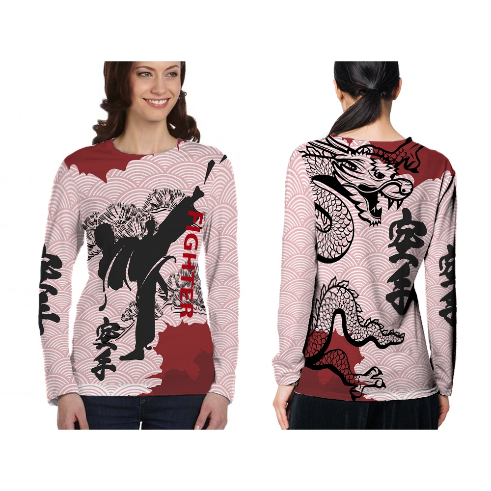 Utamamedia - KARATE Jersey Wanita Kaos Lengan Panjang