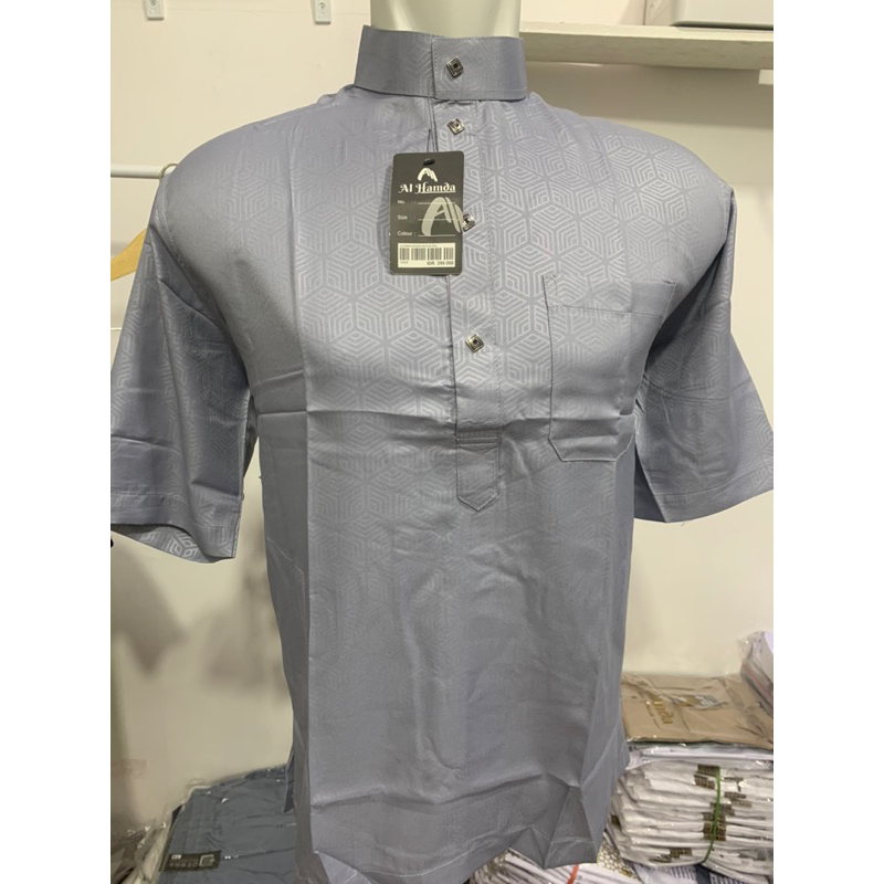 BAJU KOKO TANGAN PENDEK EMBOS AL-HAMDA