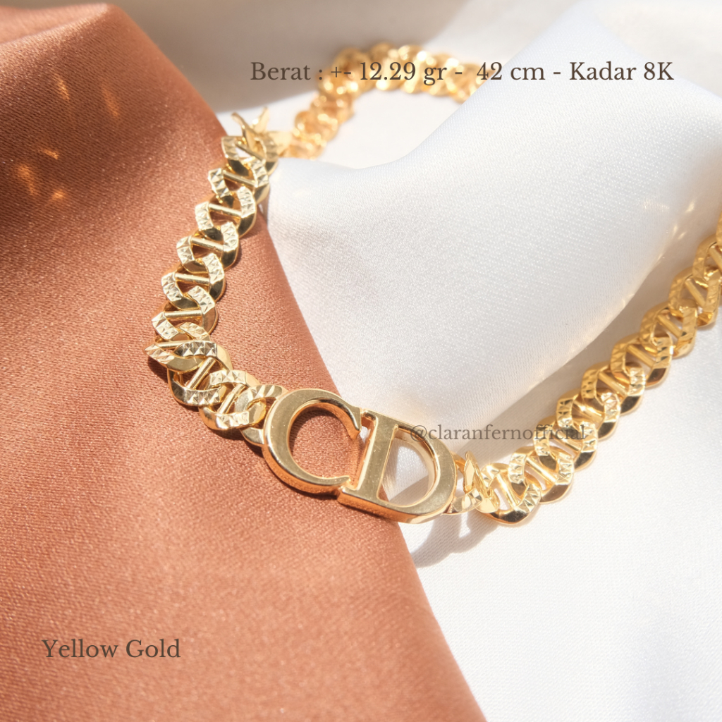 ✨ CLARA AND FERN ✨Kalung dewasa emas asli model CD 8K