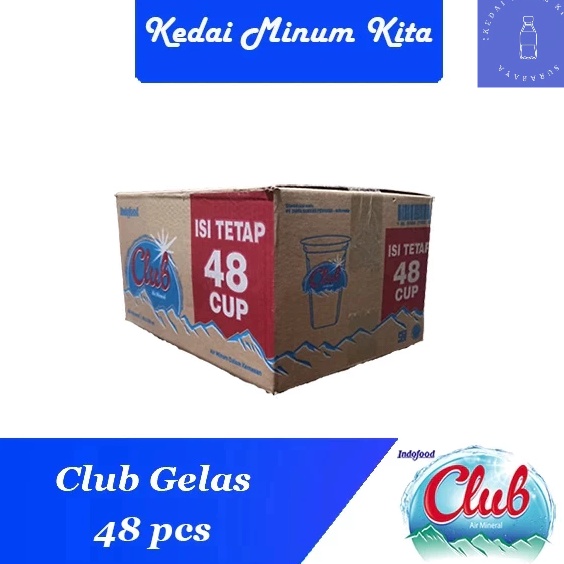 [KODE PRODUK 0HKHG7984] Club Mineral Water Gelas Dus (48 gelas)